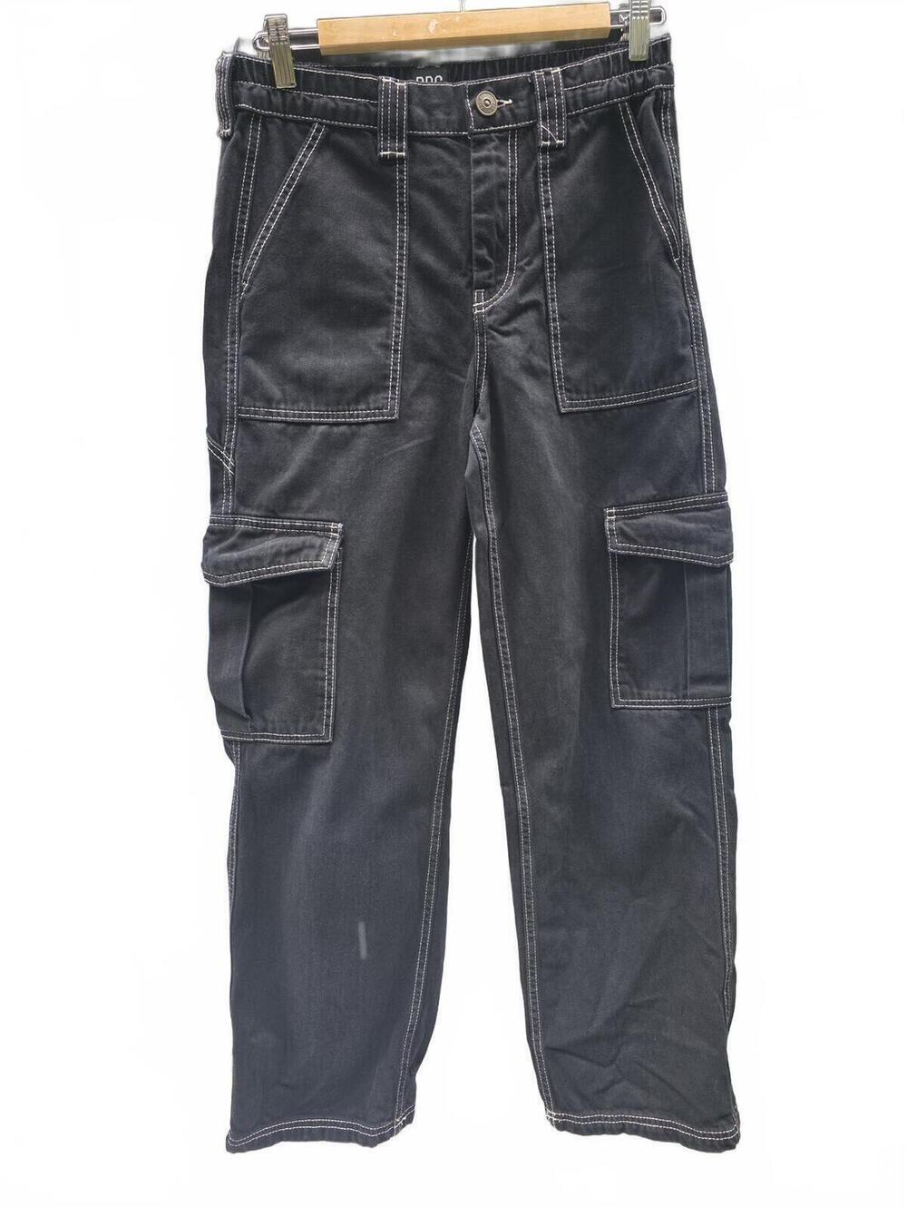 BDG Urban Outfitters Black Contrast Stitch Cargo Skate Jeans Size 28